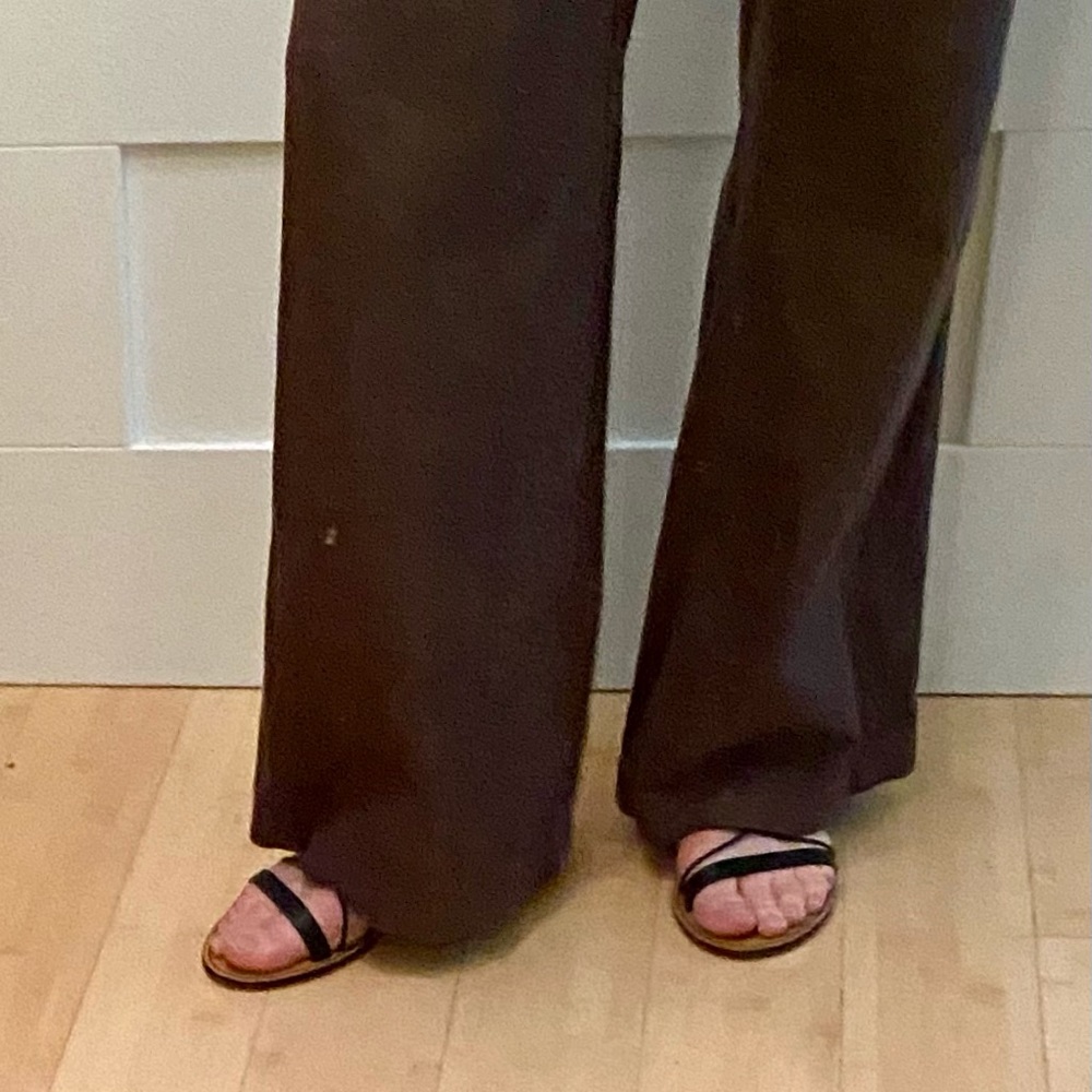 POSHER CHEAP🤪 EUC BANANA REPUBLIC LOW-RISE BROWN COTTON BOOT CUT PANTS
